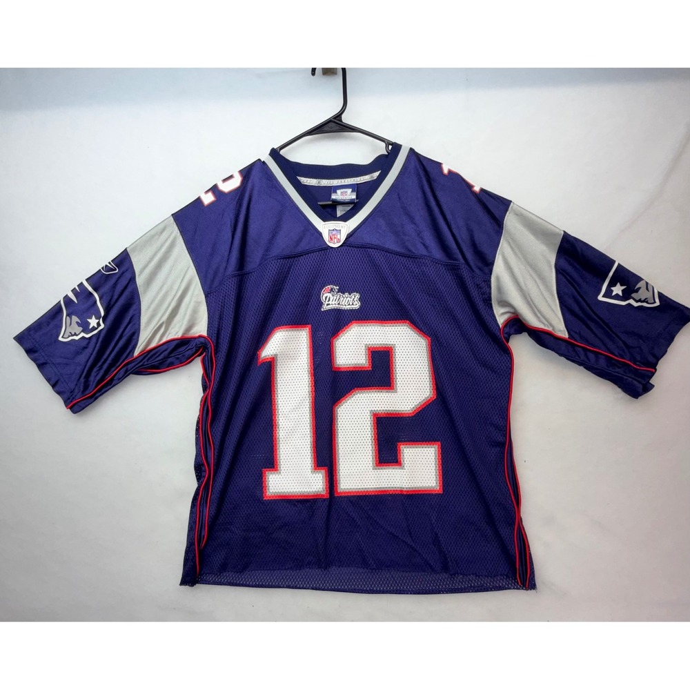 Reebok NFL New England Patriots Tom Brady 12 Youth Jersey XL/Adult Sm